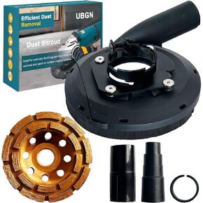 Dust Shroud for Angle Grinder 4.5 inch and 5 inch, Dust Extraction Surface Grinding Shroud, Diamond Concrete Grinding Wheel 4.5 inch
