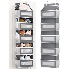 Over The Door Organizer with 15 Pockets, Door Hanger Organizer for Bathroom Storage, Back of Door Shoe Organizer, Kids Organization and Storage, Bath Toy Storage, Hanging Closet Organizer