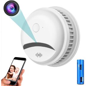 CAMDUCK Nanny Camera |Smoke Detector Camera|4MP HD Nanny Cam|Indoor Home Security Cameras for Baby/Elder/Dog/Pet |360° Surveillance Camera with Phone app