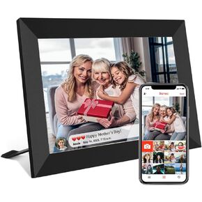 Digital Picture Frames Load from Phone Frameo 10.1 Inch Smart WiFi Digital Photo Frame, 1280x800 IPS LCD Touch Screen, Share Pics & Videos Instantly, for Your Loved Ones (32GB)…