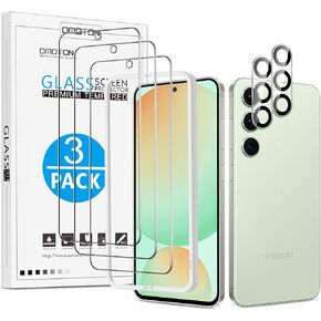 OMOTON 3+2 Pack Screen Protector and Camera Lens Protector for Samsung Galaxy S24 FE, Anti Scratch, Bubble Free,Tempered Glass Screen Protector