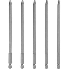 HARFINGTON 5Pcs SQ2 Square Head Screwdriver Bits 1/4 Inch Hex Shank 6" Long S2 Steel with Magnetic for Power Screwdriver Drill Impact Driver