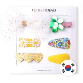 Freesia hairclip gift set (6pcs/pack) all made in Korea. girl's gift set, snap clip, barretta clip, baby pin, children's hair accessory