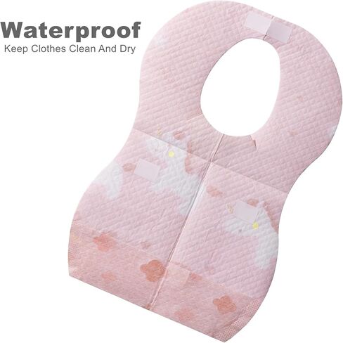 SUNVENO Disposable Bibs, Baby Disposable Bib Leak-proof Liner & Reusable Fastener in Saudi Arabia