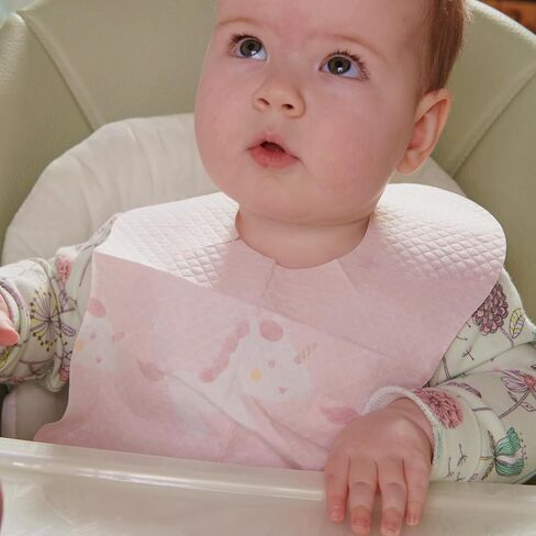 SUNVENO Disposable Bibs, Baby Disposable Bib Leak-proof Liner & Reusable Fastener in Saudi Arabia