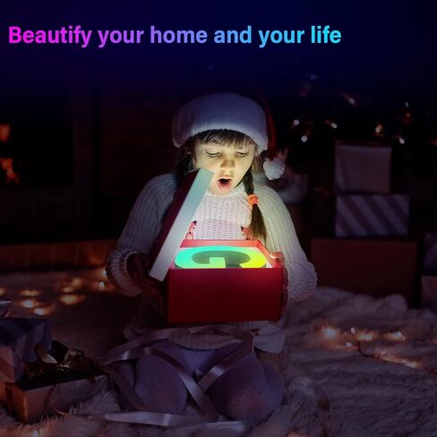 تضيء الحروف Marquee Letter - مزامنة الموسيقى RGB اللون تغيير أضواء الحروف LED رسالة شعار لعبة أضواء للفتيات النساء حفلة عيد ميلاد عيد الميلاد عيد الحب جدار سطح المكتب الديكور (MRGB-A) in Kuwait