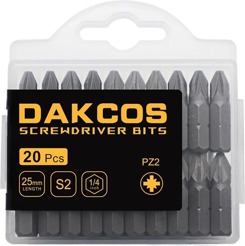20-Piece T25 Torx Bit Set, Premium S2 Alloy Steel 1-inch Long Screwdriver Insert Bits Hex Shank with Quick Release Slot in Saudi Arabia