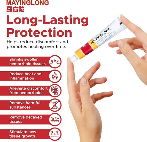 Mayinglong Musk Hemorrhoids Ointment Ointment - (US English Label) Helps Relieve Itching, Burning, Pain or Discomfort Fast, 0.35 Ounce (Pack of 3) in Saudi Arabia
