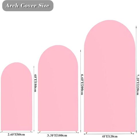 7.2 FT Arch Backdrop Cover, White Arch Cover, Spandex Fitted Wedding Arch Covers Stretchy Backdrop, Chiara Backdrop Stand Covers for Baby Shower Birthday Balloon Arch Decor White in Saudi Arabia