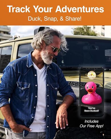Giant Rubber Duck - 10.5" Inches - Our Large Rubber Duck Provides Big Rubber Ducky Fun in a Cute Custom Giftable Box - Traditional Yellow Rubber Duck and Glitters Rubber Ducks Available - Pink in Saudi Arabia