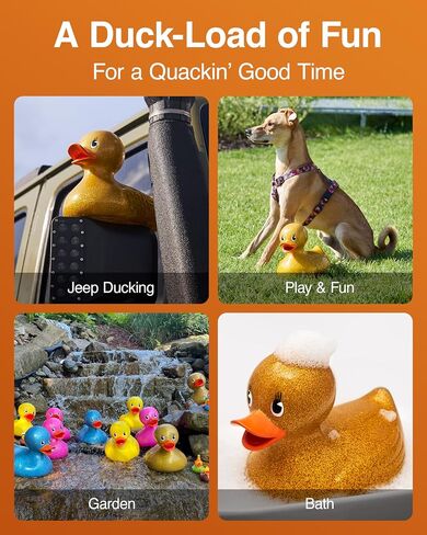 Giant Rubber Duck - 10.5" Inches - Our Large Rubber Duck Provides Big Rubber Ducky Fun in a Cute Custom Giftable Box - Traditional Yellow Rubber Duck and Glitters Rubber Ducks Available - Pink in Saudi Arabia