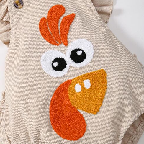 عيد الشكر طفلة الزي المطرزة تركيا رومبير بذلة الرضع ملابس عيد الشكر الأول in Kuwait