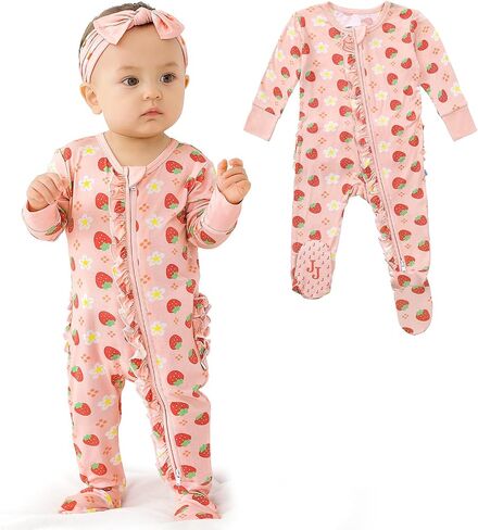 Footie Ruffled One-Piece Rompers 0-36 Months in Kuwait