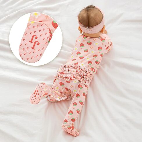 Footie Ruffled One-Piece Rompers 0-36 Months in Kuwait