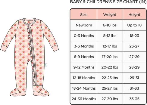 Footie Ruffled One-Piece Rompers 0-36 Months in Kuwait