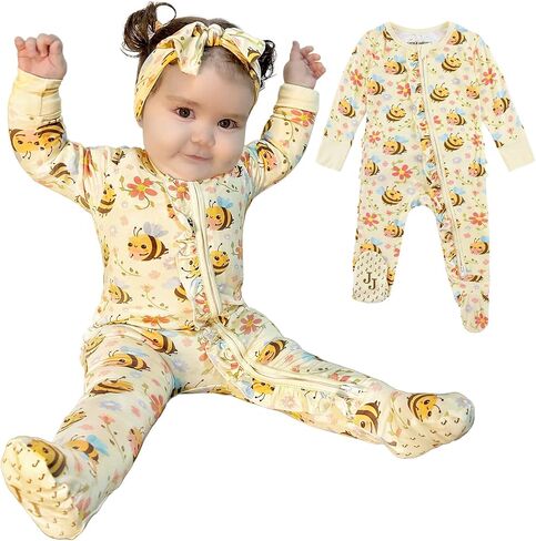 Footie Ruffled One-Piece Rompers 0-36 Months in Kuwait
