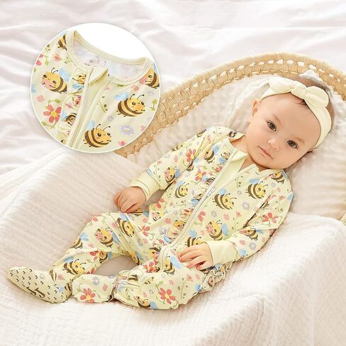 Footie Ruffled One-Piece Rompers 0-36 Months in Kuwait
