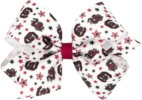 Divine Creations Girls' Collegiate Themed Game Day Logo Print Hair Bow By Wee Ones on a WeeStay Clip, Classic Grosgrain, Medium, Michigan Wolverines in Kuwait