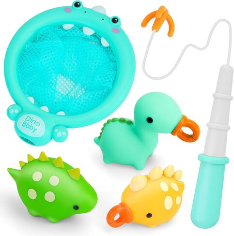 ألعاب الحمام للأطفال الذين تتراوح أعمارهم بين 1-3 سنوات، ألعاب حمام سيليكون مع منظم 8 قطع ألعاب حوض الاستحمام للأطفال الصغار 2-4 بنين بنات سباحة سلحفاة الرياح حتى حمام السباحة المائي 0-6-12-18 هدايا دش عيد الميلاد in Kuwait