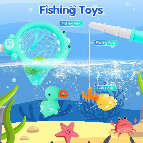 ألعاب الحمام للأطفال الذين تتراوح أعمارهم بين 1-3 سنوات، ألعاب حمام سيليكون مع منظم 8 قطع ألعاب حوض الاستحمام للأطفال الصغار 2-4 بنين بنات سباحة سلحفاة الرياح حتى حمام السباحة المائي 0-6-12-18 هدايا دش عيد الميلاد in Kuwait