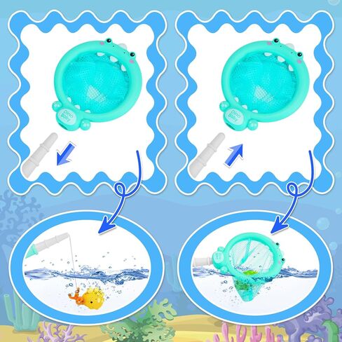 ألعاب الحمام للأطفال الذين تتراوح أعمارهم بين 1-3 سنوات، ألعاب حمام سيليكون مع منظم 8 قطع ألعاب حوض الاستحمام للأطفال الصغار 2-4 بنين بنات سباحة سلحفاة الرياح حتى حمام السباحة المائي 0-6-12-18 هدايا دش عيد الميلاد in Kuwait