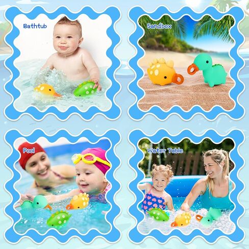 ألعاب الحمام للأطفال الذين تتراوح أعمارهم بين 1-3 سنوات، ألعاب حمام سيليكون مع منظم 8 قطع ألعاب حوض الاستحمام للأطفال الصغار 2-4 بنين بنات سباحة سلحفاة الرياح حتى حمام السباحة المائي 0-6-12-18 هدايا دش عيد الميلاد in Kuwait