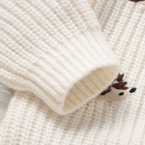 Infant Baby Boy Girl Embroidery Hedgehog Knitted Sweater Romper Long Sleeve Button Jumpsuit Warm Winter Clothes in Saudi Arabia