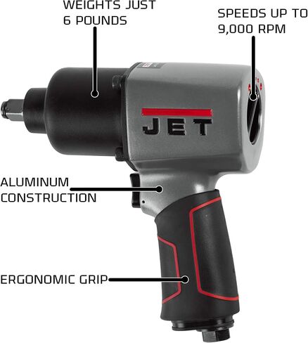 JET 1/2-Inch Aluminum Impact Wrench, 900 ft-lbs, 9000 RPM (Model JAT-104) in Saudi Arabia
