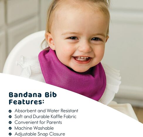 Tiny Twinkle Bandana Scarf Bibs - Water Resistant and Absorbent Drool and Teething Baby Bibs in Saudi Arabia