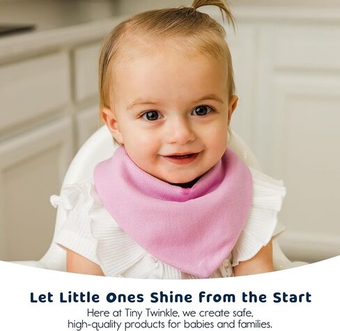 Tiny Twinkle Bandana Scarf Bibs - Water Resistant and Absorbent Drool and Teething Baby Bibs in Saudi Arabia