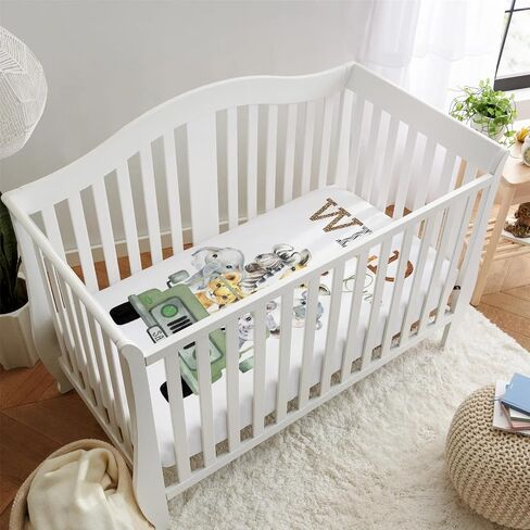 HawSkgFub Wild One Safari Animals Truck Fitted Standard Crib Sheet for Baby Boy Girl, Neutral African Jungle Animal Toddler Mattress Cover, Soft Stretchy Nursery Bed Sheets Decor Kids Gift 52 x 28 in Saudi Arabia