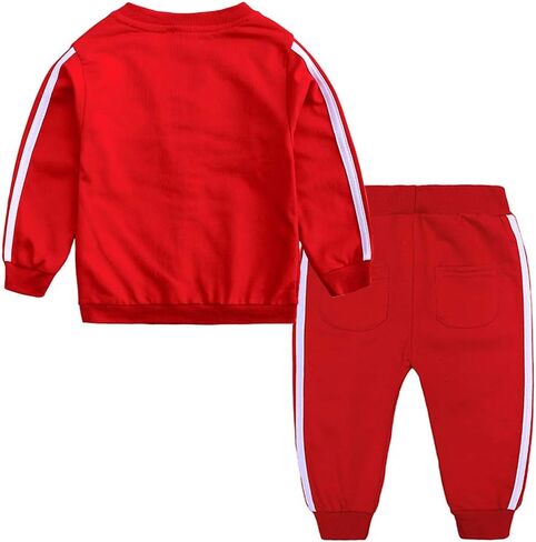 Baby Boys Girls Tracksuit Hooded Bear Ears Sweatsuit Outfit Set Long Sleeve Zipper Jacket + Sweatpants in Saudi Arabia