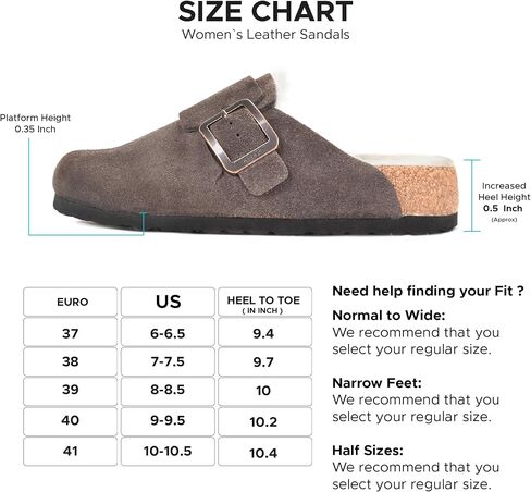 AEROTHOTIC Genuine Leather Fur Lined Clogs for Women with Arch Support Memory Foam Soft Cork Foodbed All-Day Wear Casual Comfort Potato Shoes Mules in Saudi Arabia