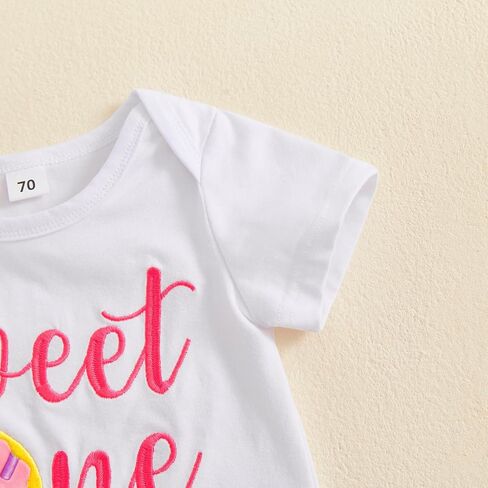 Eadrioss Toddler Baby Girl Birthday Outfit Sweet Theme 0-4 Years Old Birthday Outfit Shirt Bell Bottom Pants Set in Kuwait