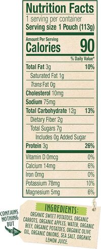 Sprout Organic Baby Food Pouches Stage 3, Root Vegetables Apple w/ Beef, 4 Pouches (Pack of 6) in Saudi Arabia