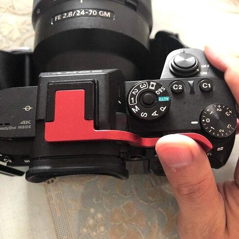 مقبض الإبهام، مقبض يد من سبائك الألومنيوم من Hot Shoe لكاميرا Nikon Z6 Z7 (أحمر) in Saudi Arabia