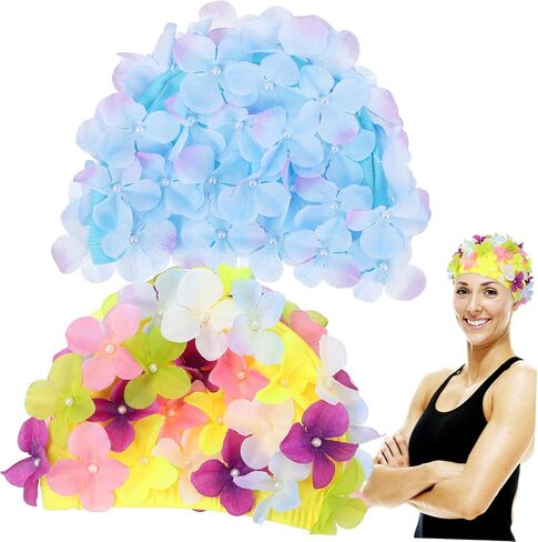 IMIKEYA Flower Swim Cap: Swimming Cap Comfortable Bathing Cap Swimming Hats Breathable Swimming Cap Petal Shower Caps Swim Hat for Women in Saudi Arabia