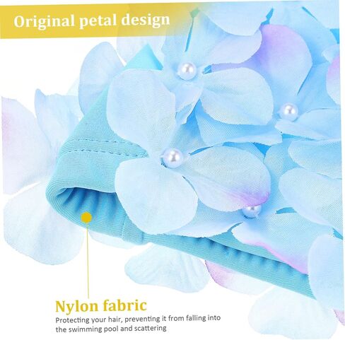 IMIKEYA Flower Swim Cap: Swimming Cap Comfortable Bathing Cap Swimming Hats Breathable Swimming Cap Petal Shower Caps Swim Hat for Women in Saudi Arabia