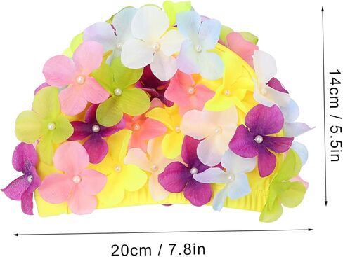IMIKEYA Flower Swim Cap: Swimming Cap Comfortable Bathing Cap Swimming Hats Breathable Swimming Cap Petal Shower Caps Swim Hat for Women in Saudi Arabia