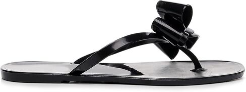 Womens Studded Sandals Flat Jelly Shoes Bow Flip Flops Thong for Ladies Black Size 7 Stud Slip On Summer Beach Rivets Dressy Slides in Kuwait