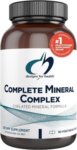 Designs for Health Complete Mineral Complex - Essential + Trace Minerals Supplement with Magnesium Malate, Chromium, Zinc + More - Iron-Free Multi Minerals Blend - Vegan + Gluten Free (90 Capsules) in Saudi Arabia