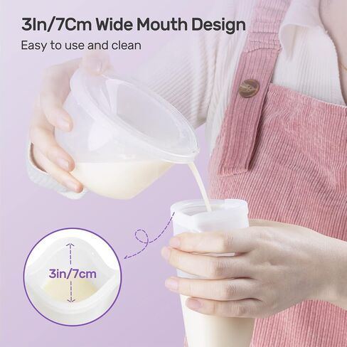 Nuliie 7Pcs Reusable Silicone Breastmilk Storage Bags, 12oz/360ml | Double Leak-Proof, BPA Free, Self-Standing for Breastfeeding, Baby Food Pouches in Saudi Arabia