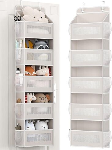 Over The Door Organizer with 15 Pockets, Door Hanger Organizer for Bathroom Storage, Back of Door Shoe Organizer, Kids Organization and Storage, Bath Toy Storage, Hanging Closet Organizer in Saudi Arabia
