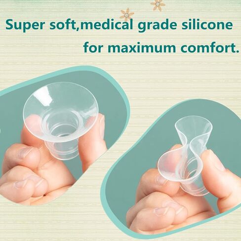 Flange Inserts 17mm Pump Parts, 2 Silicone Inserts Fit 24MM Flange S9 S10 S12 / s9 Pro s12 Pro Wearable Breast Pump Milk Collector Accessories Replacement in Saudi Arabia