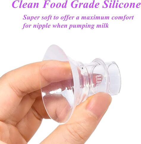 Flange Inserts 17mm Pump Parts, 2 Silicone Inserts Fit 24MM Flange S9 S10 S12 / s9 Pro s12 Pro Wearable Breast Pump Milk Collector Accessories Replacement in Saudi Arabia