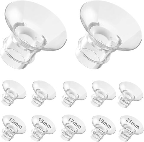 Flange Inserts 17mm Pump Parts, 2 Silicone Inserts Fit 24MM Flange S9 S10 S12 / s9 Pro s12 Pro Wearable Breast Pump Milk Collector Accessories Replacement in Saudi Arabia
