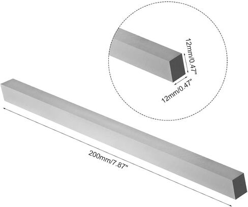 Utoolmart HSS Lathe Tool Bit 12mm x 12mm x 200mm Square Lathe Turning Tool Blanks High Speed Steel Rectangular Fly Cutter Mill Blank 1pcs in Kuwait