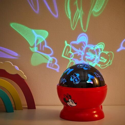 Idea Nuova Disney Minnie Mouse Rotating LED Projector Lamp and Night Light,Battery or USB Operated in Saudi Arabia