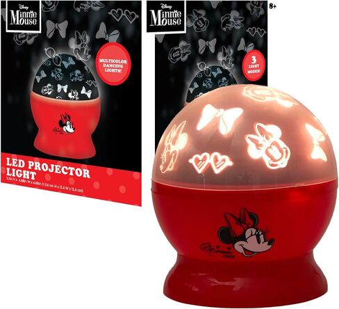 Idea Nuova Disney Minnie Mouse Rotating LED Projector Lamp and Night Light,Battery or USB Operated in Saudi Arabia