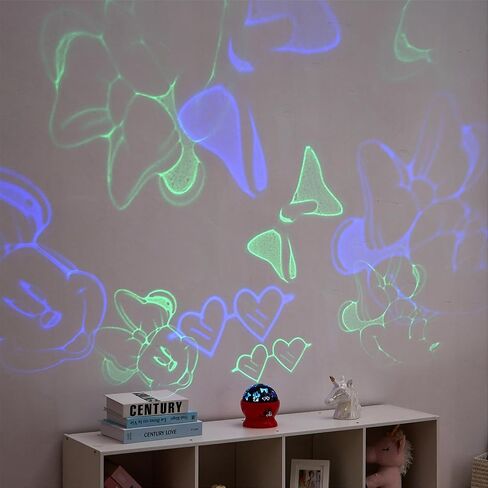Idea Nuova Disney Minnie Mouse Rotating LED Projector Lamp and Night Light,Battery or USB Operated in Saudi Arabia